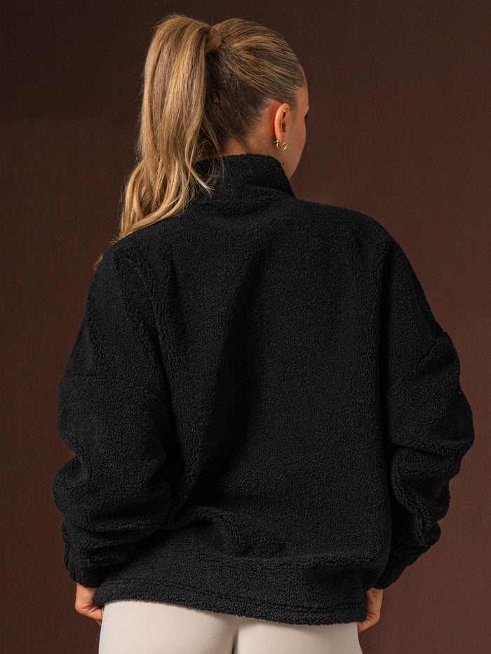 Unisex Teddy Jumper - Black Clothing Ryderwear