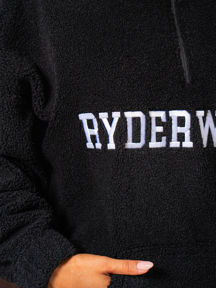 Unisex Teddy Jumper - Black Clothing Ryderwear