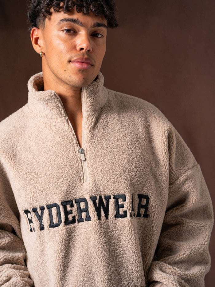 Unisex Teddy Jumper - Taupe Clothing Ryderwear