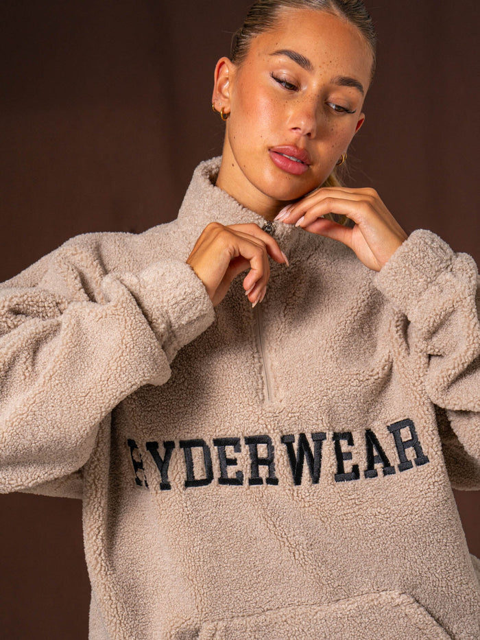 Unisex Teddy Jumper - Taupe Clothing Ryderwear