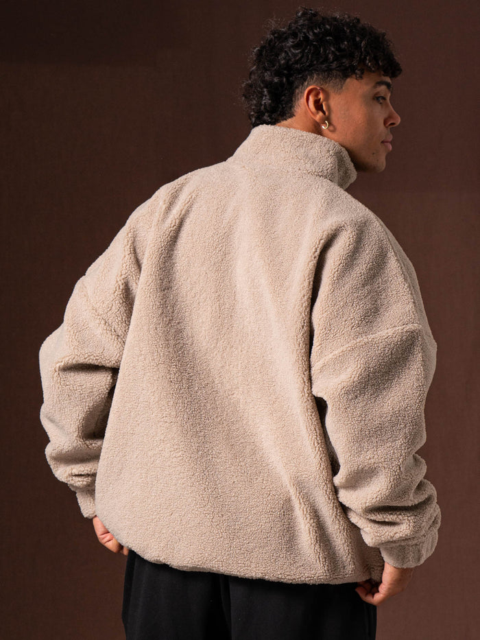 Unisex Teddy Jumper - Taupe Clothing Ryderwear