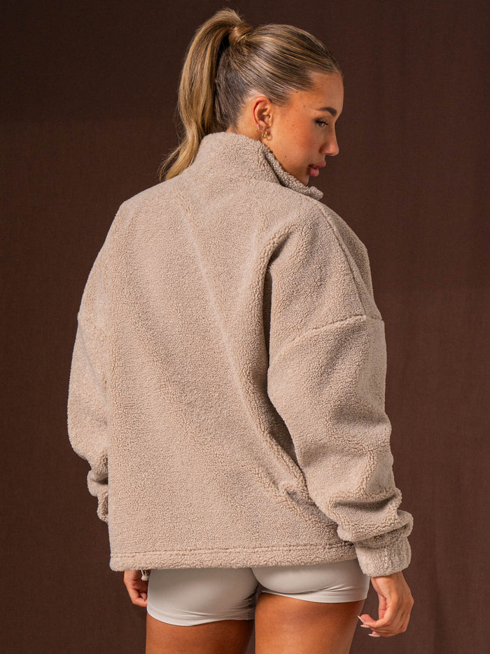 Unisex Teddy Jumper - Taupe Clothing Ryderwear