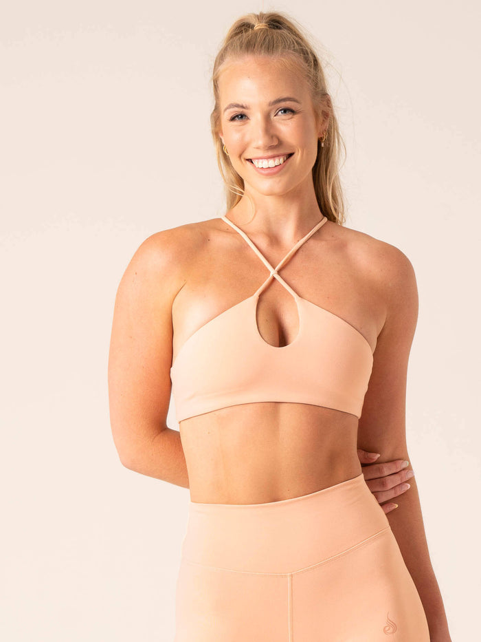 Unstoppable Sports Bra - Peach Clothing Ryderwear
