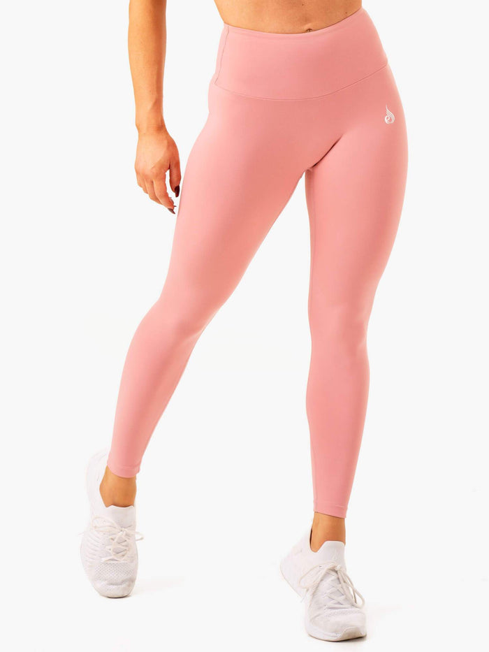 Vital High Waisted Scrunch Leggings - Blush Pink Clothing Ryderwear