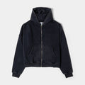 Washed Full Zip Mens Hoodie (Navy)
