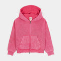 Washed Pink Knit Full Zip Womens Hoodie (Washed Pink)