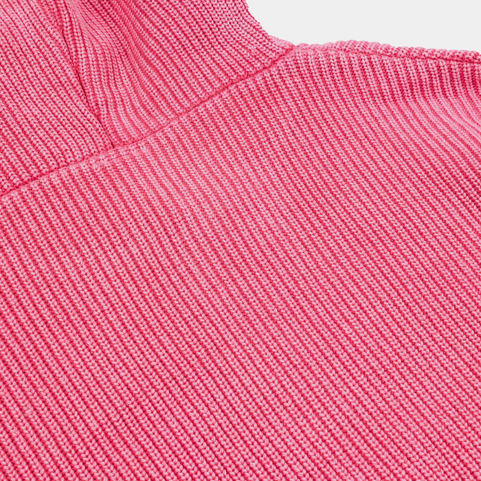 Washed Pink Knit Full Zip Womens Hoodie (Washed Pink)