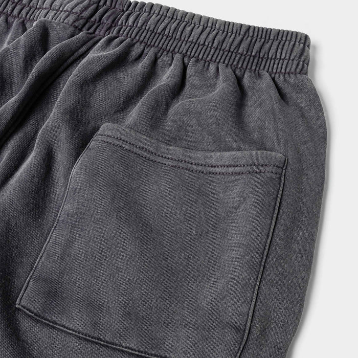 Washed Wide Leg Fleece Mens Pants (Grey)