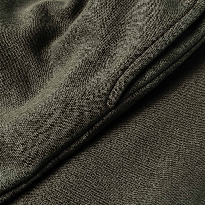 Washed Wide Leg Fleece Mens Pants (Olive/Olive)