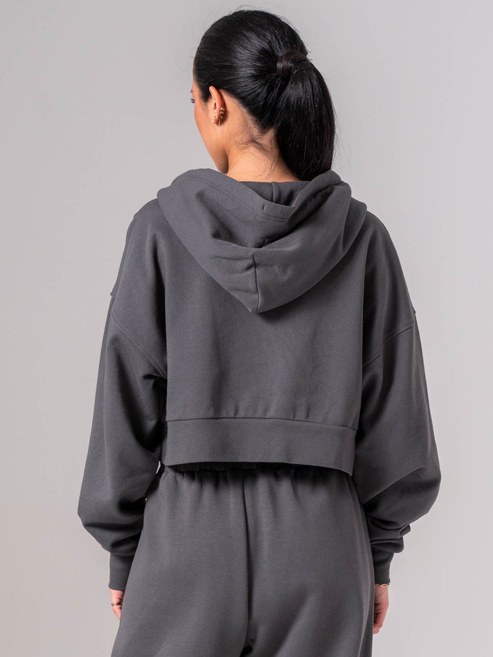 Womens Track Jacket - Charcoal Clothing Ryderwear