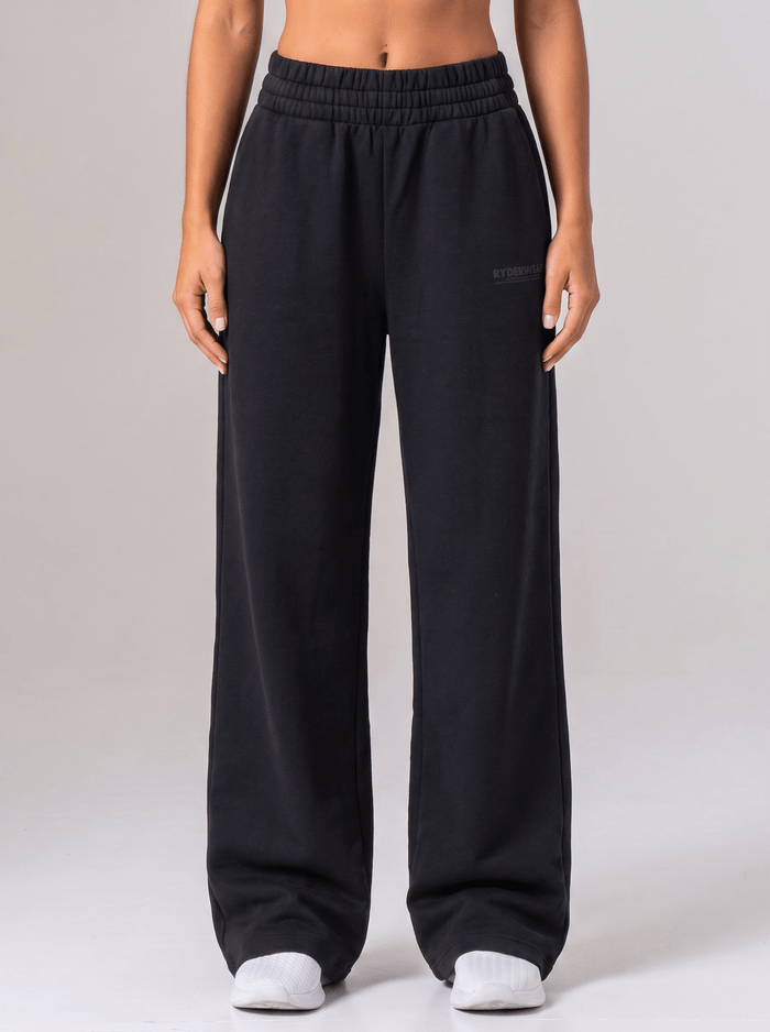 Womens Wide Leg Pant - Black Clothing Ryderwear