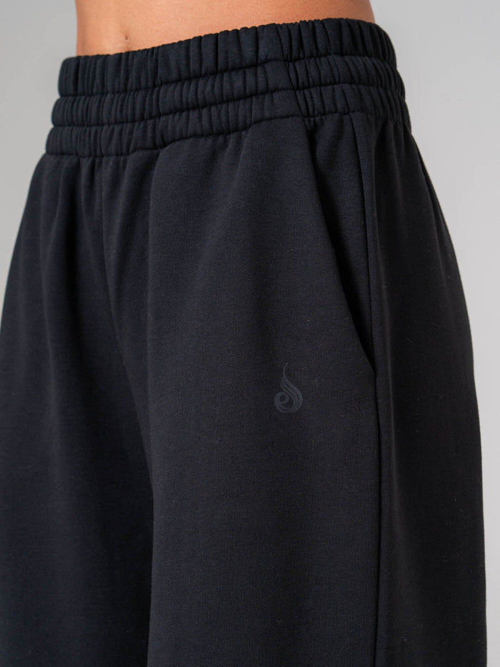 Womens Wide Leg Trackpant - Black Clothing Ryderwear