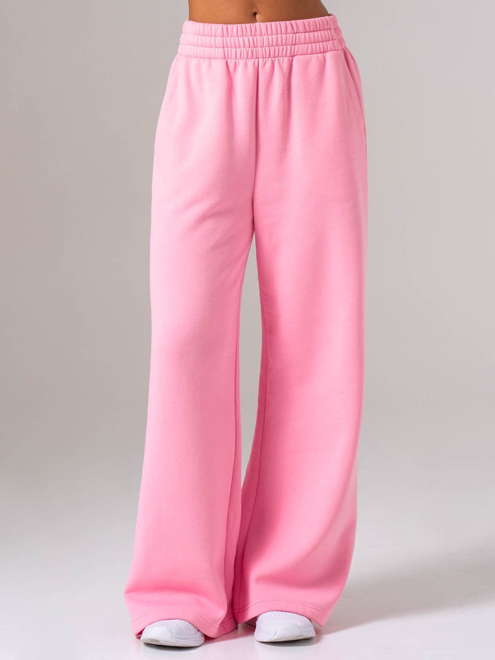 Womens Wide Leg Trackpant - Bubblegum Clothing Ryderwear