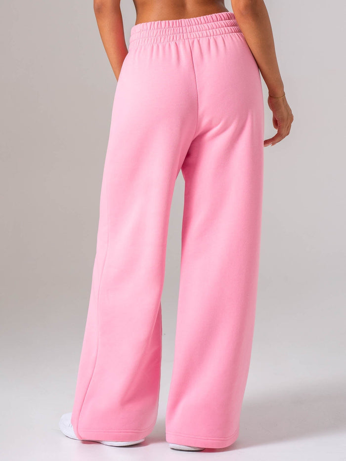 Womens Wide Leg Trackpant - Bubblegum Clothing Ryderwear