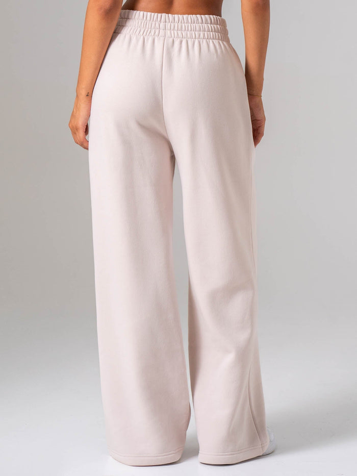 Womens Wide Leg Trackpant - Oatmeal Clothing Ryderwear