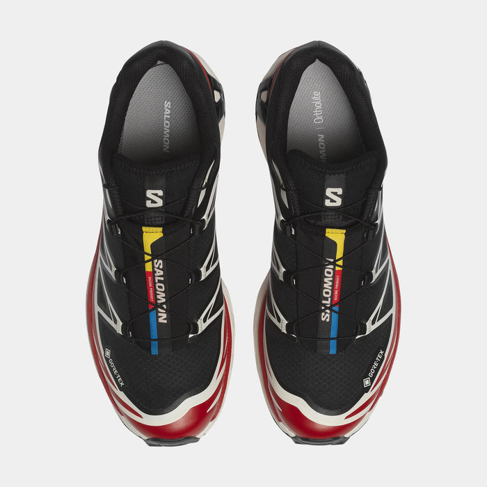 XT-6 Gore-Tex Mens Running Shoes (Black/Flame Scarlet/Vanilla Ice)