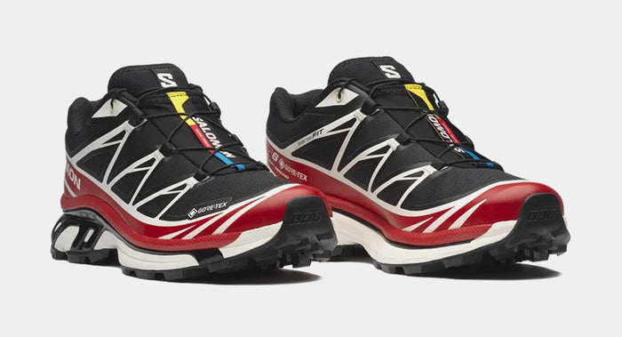 XT-6 Gore-Tex Mens Running Shoes (Black/Flame Scarlet/Vanilla Ice)