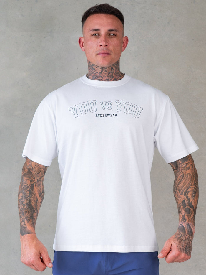 You vs You Oversized T-Shirt - White Clothing Ryderwear