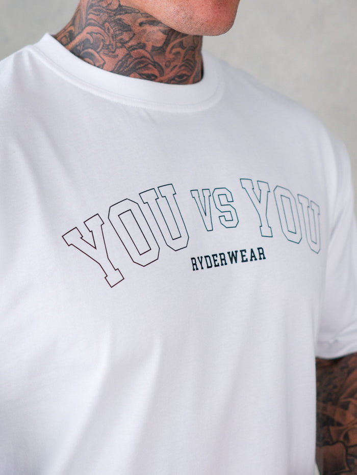 You vs You Oversized T-Shirt - White Clothing Ryderwear