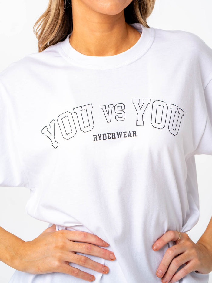 You vs You Oversized T-Shirt - White Clothing Ryderwear