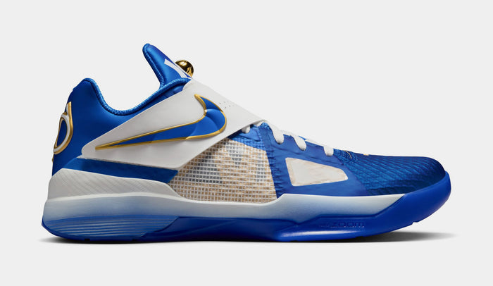 Zoom KD 4 MVP Mens Basketball Shoes (Hyper Royal/Summit White/Metallic Gold) Final Sale