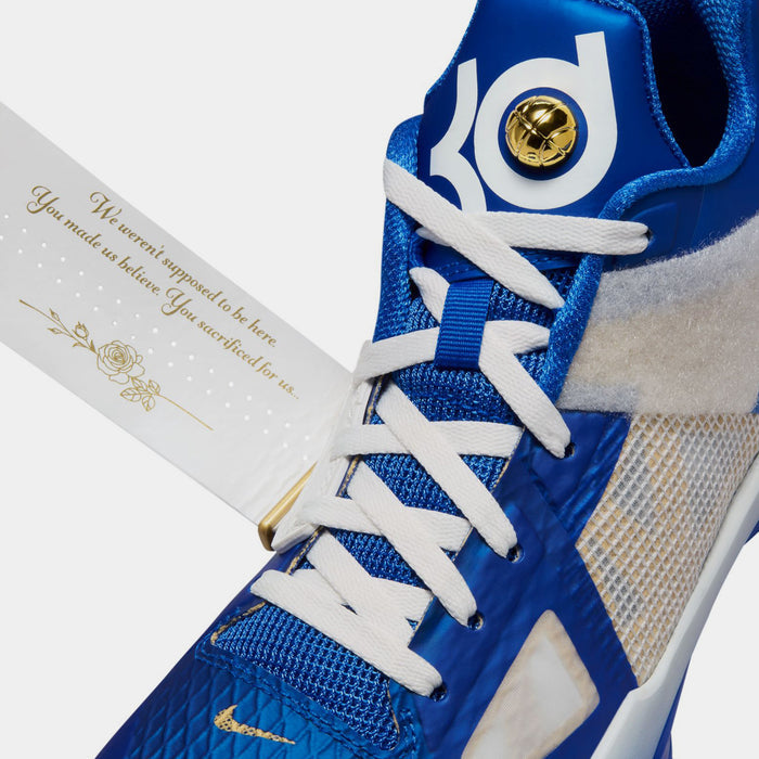 Zoom KD 4 MVP Mens Basketball Shoes (Hyper Royal/Summit White/Metallic Gold) Final Sale